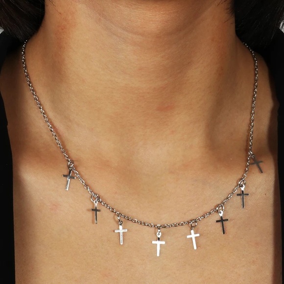 Jewelry - Party Jewelry Small Multiple Cross Tassel Clavicle